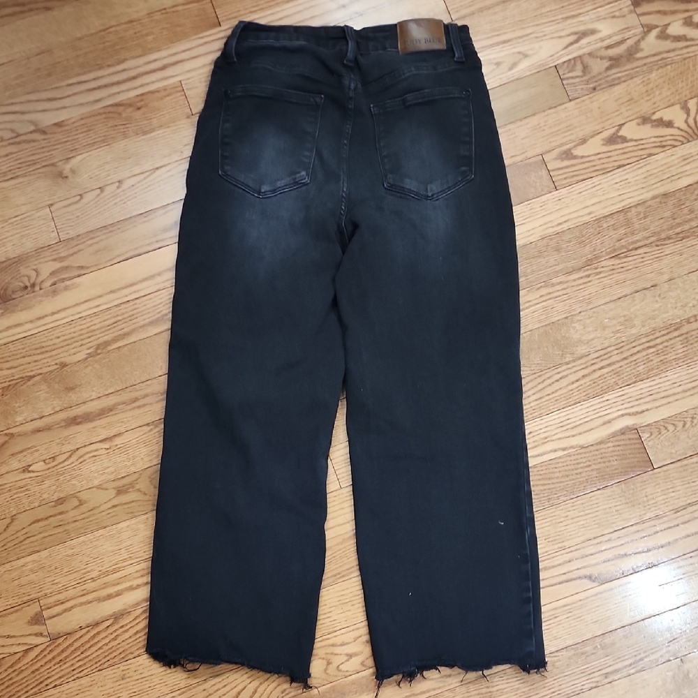 Judy Blue Black High-Rise Wide Leg Button-Fly Jeans - Picture 5 of 6